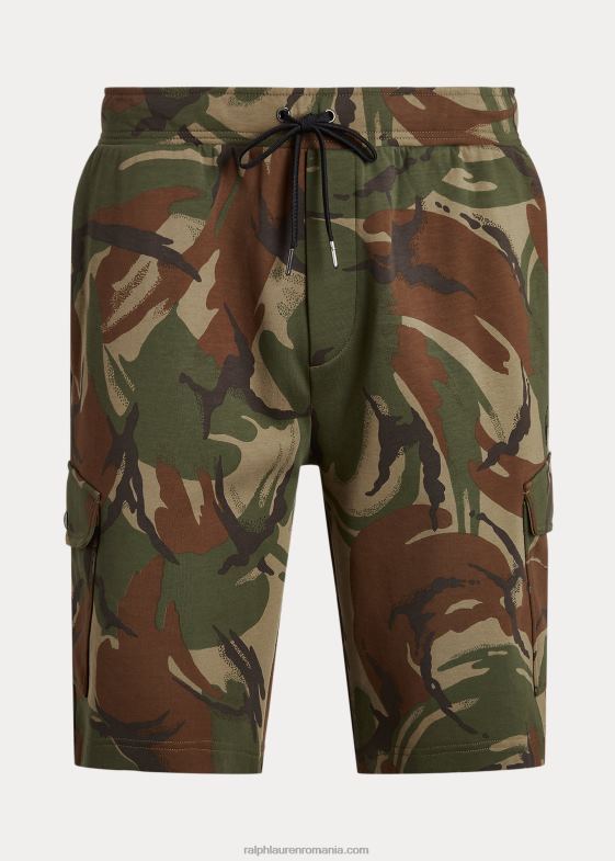 camo din lemn de ulm britanic bărbați Ralph Lauren Pantaloni scurti de marfă cu tricot dublu de 10 inchi 046888652
