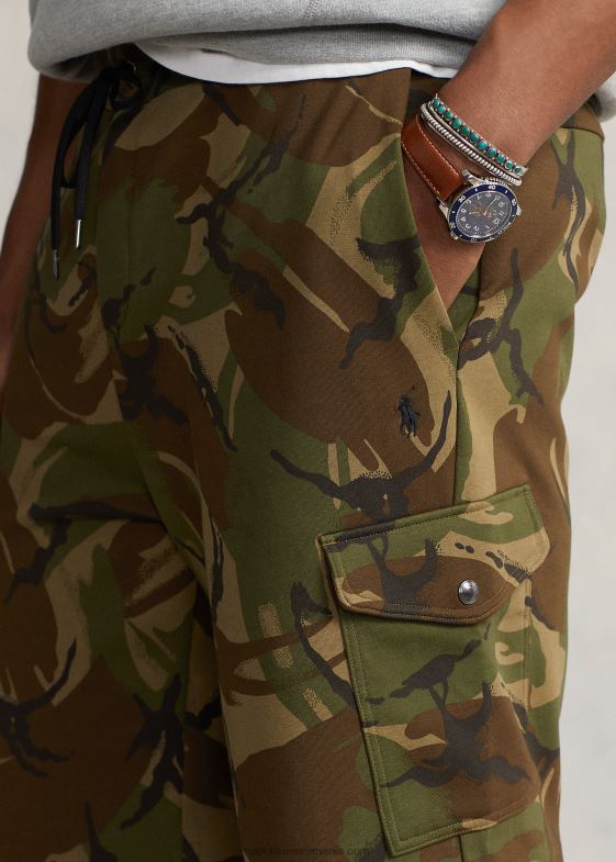 camo din lemn de ulm britanic bărbați Ralph Lauren scurtă de marfă dublu tricot 046881896