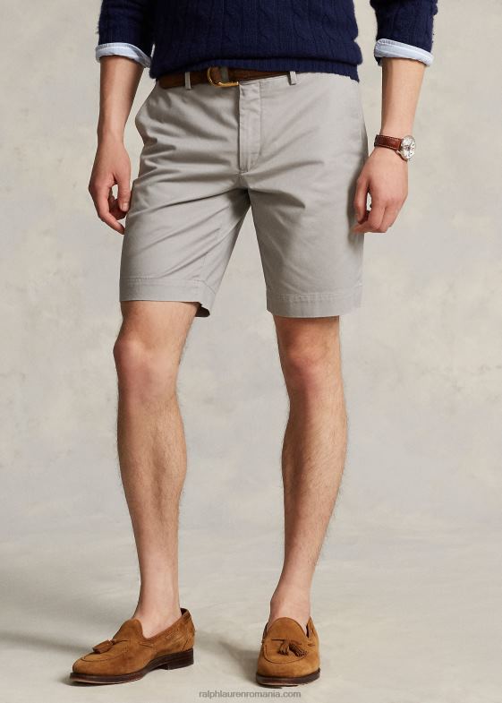 ceață cenușie bărbați Ralph Lauren Pantalon scurt chino stretch slim fit de 9 inchi 04688538