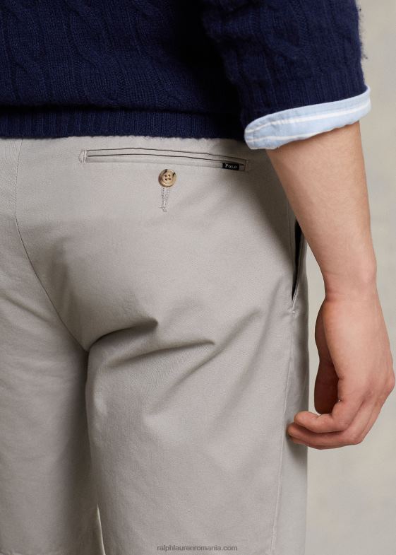 ceață cenușie bărbați Ralph Lauren Pantalon scurt chino stretch slim fit de 9 inchi 04688538
