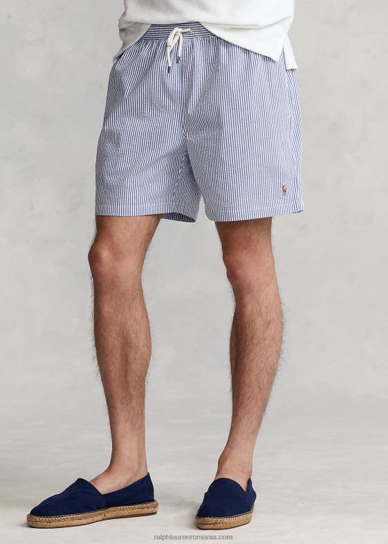 cruise royal seersucker bărbați Ralph Lauren Trunchiu de baie clasic pentru călători de 5,75 inci 04688591