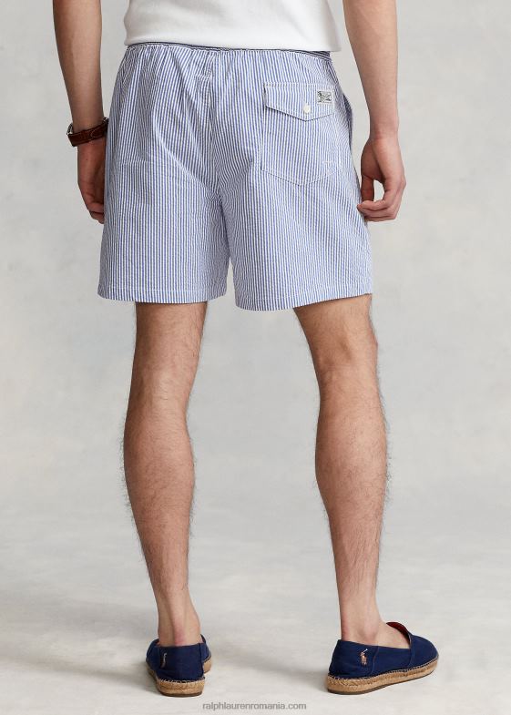 cruise royal seersucker bărbați Ralph Lauren Trunchiu de baie clasic pentru călători de 5,75 inci 04688591