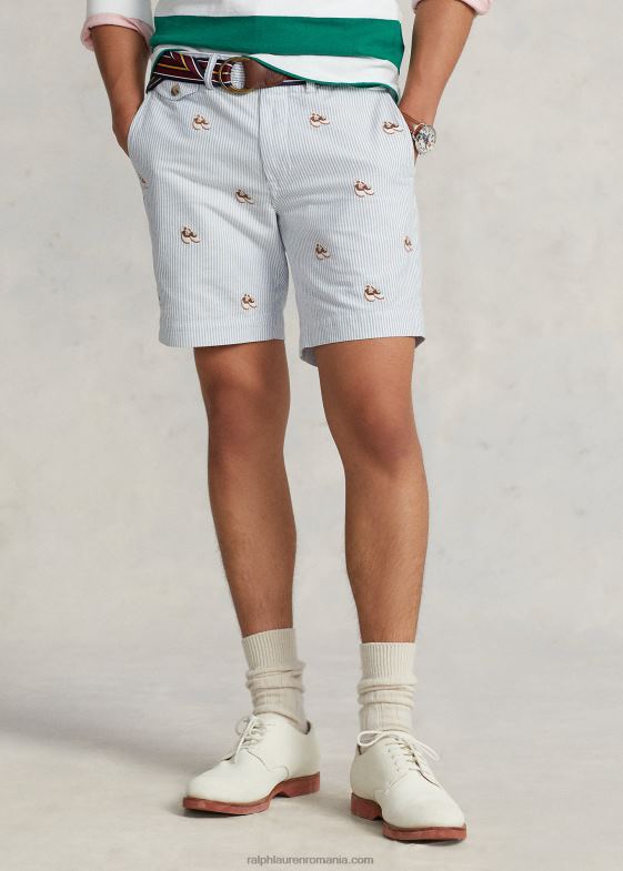 dungă oxford bărbați Ralph Lauren Pantalon scurt oxford stretch, de 8 inch, cu potrivire dreaptă 04688959