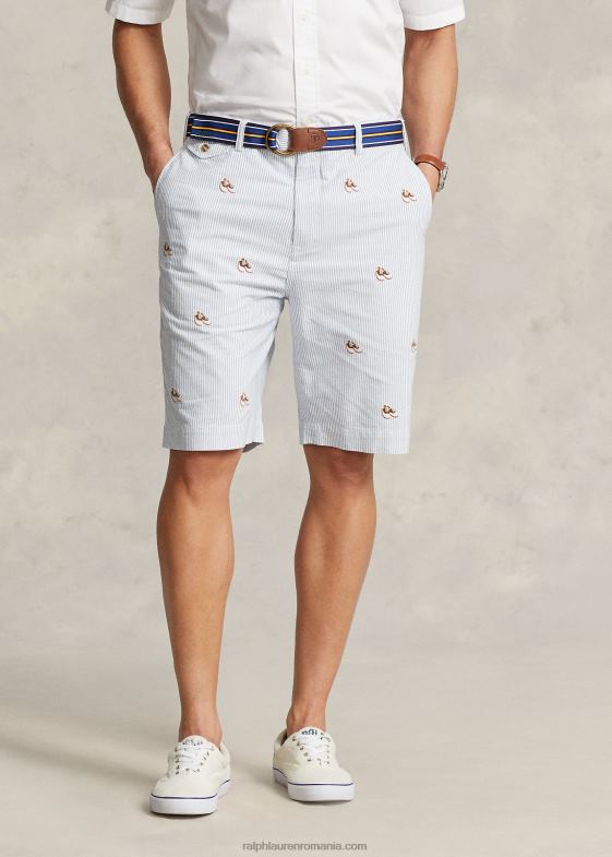 dungă oxford bărbați Ralph Lauren pantalon scurt chino stretch cu potrivire clasică 046881612