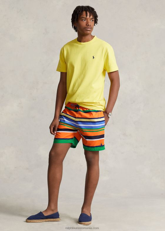 dungă portocalie de vârf bărbați Ralph Lauren Trunchiu de baie clasic pentru călători de 5,75 inci 04688444