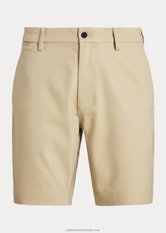 kaki clasic bărbați Ralph Lauren Pantalon scurt dobby stretch, slim fit, de 7 inchi 04688881