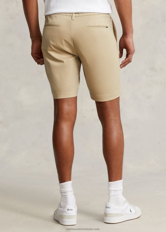 kaki clasic bărbați Ralph Lauren Pantalon scurt dobby stretch, slim fit, de 7 inchi 04688881