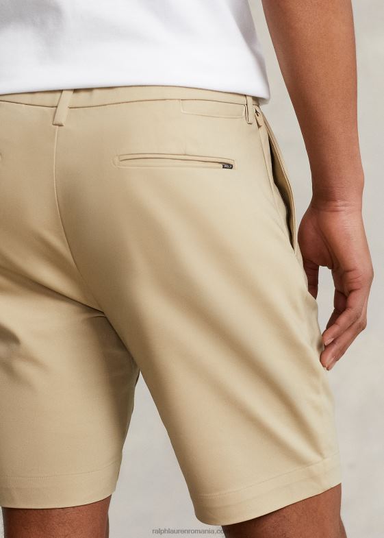 kaki clasic bărbați Ralph Lauren Pantalon scurt dobby stretch, slim fit, de 7 inchi 04688881