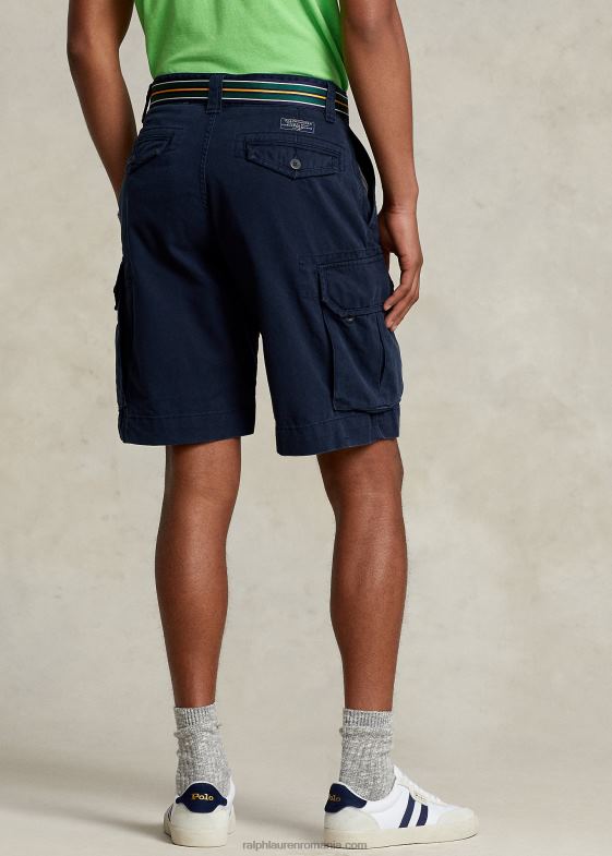 marina aviator bărbați Ralph Lauren Short cargo din twill de 10,5 inchi, cu potrivire clasică 04688255