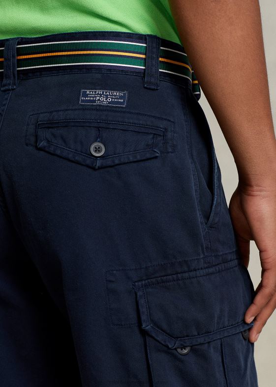 marina aviator bărbați Ralph Lauren Short cargo din twill de 10,5 inchi, cu potrivire clasică 04688255