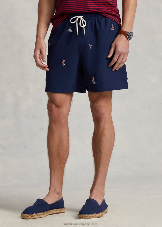 marina newport bărbați Ralph Lauren Trunchiu de baie clasic pentru călători de 5,75 inci 046888564