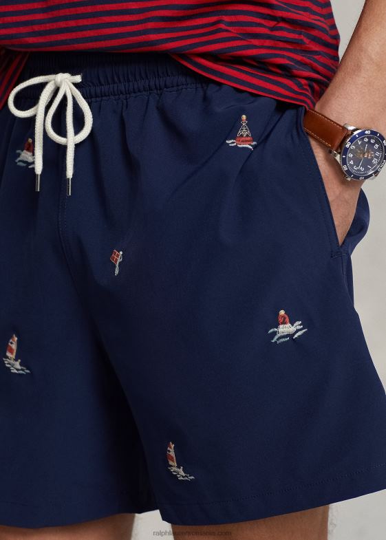 marina newport bărbați Ralph Lauren Trunchiu de baie clasic pentru călători de 5,75 inci 046888564