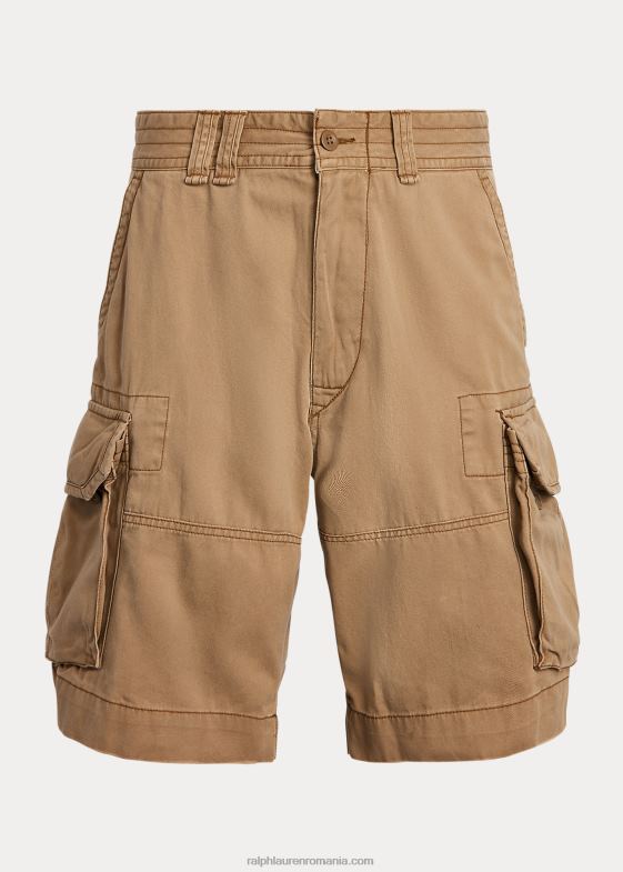 montana kaki bărbați Ralph Lauren Short cargo din twill de 10,5 inchi, cu potrivire clasică 04688253