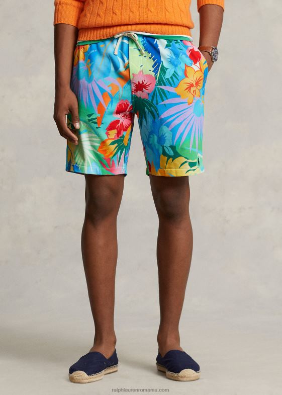 palm cove floral bărbați Ralph Lauren Pantalon scurt spa de 8 inchi cu imprimeu floral 04688543
