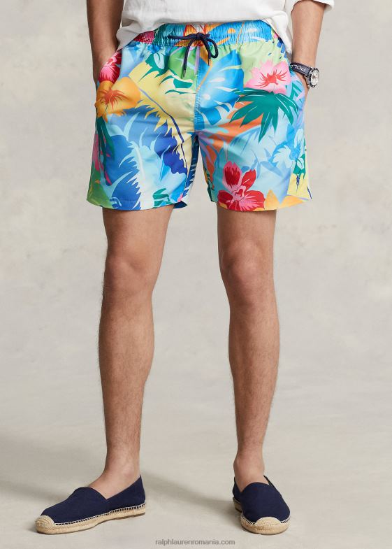 palm cove floral bărbați Ralph Lauren Trunchiu de baie clasic pentru călători de 5,75 inci 04688733