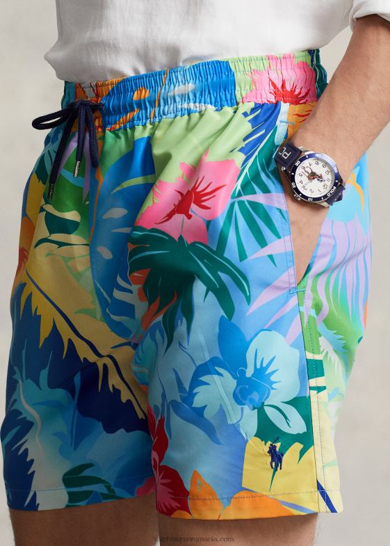 palm cove floral bărbați Ralph Lauren Trunchiu de baie clasic pentru călători de 5,75 inci 04688733