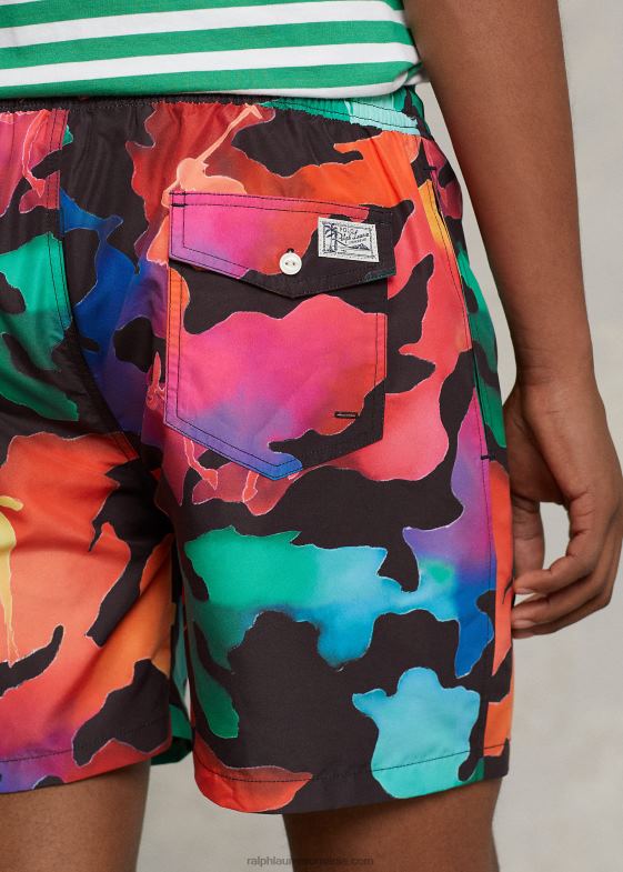 player infraroșu camo bărbați Ralph Lauren Trunchiu de baie clasic pentru călători de 5,75 inci 04688664