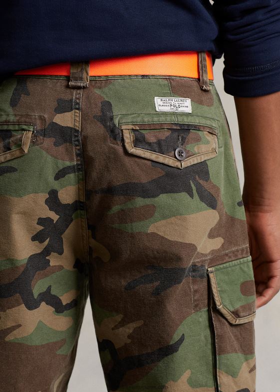 surplus camo bărbați Ralph Lauren Pantaloni scurti de marfă cu potrivire clasică de 10,5 inchi 04688375