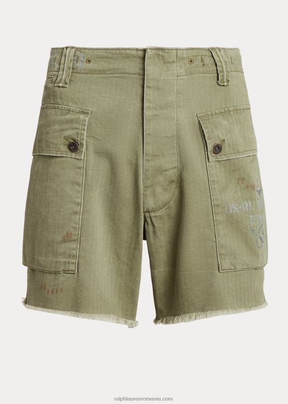 verde oboseală bărbați Ralph Lauren Short cargo din twill de 6 inchi, cu potrivire relaxată 046881104