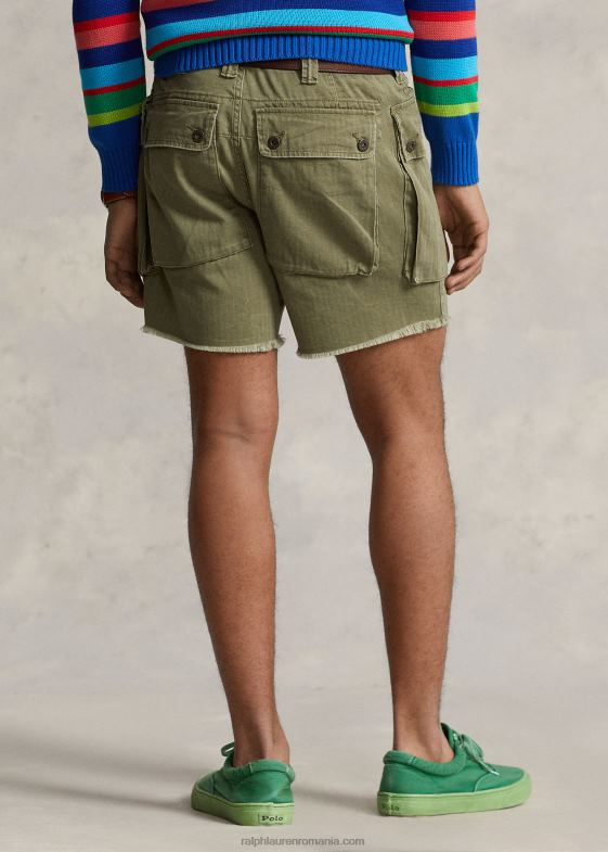 verde oboseală bărbați Ralph Lauren Short cargo din twill de 6 inchi, cu potrivire relaxată 046881104