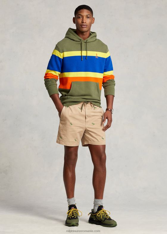 vintage kaki w/geicos ao bărbați Ralph Lauren Scurt scurt elastic elastic cu potrivire clasică de 6 inci 04688104