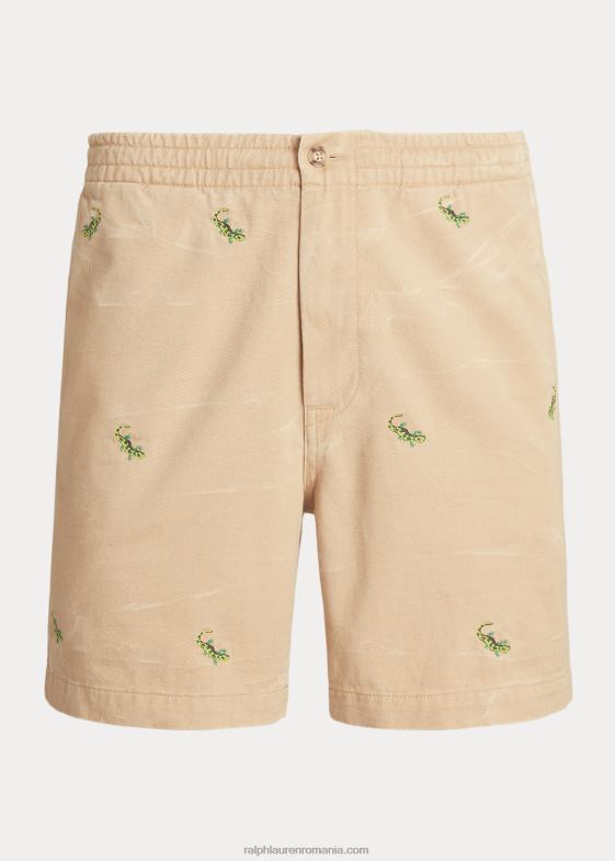 vintage kaki w/geicos ao bărbați Ralph Lauren Scurt scurt elastic elastic cu potrivire clasică de 6 inci 04688104