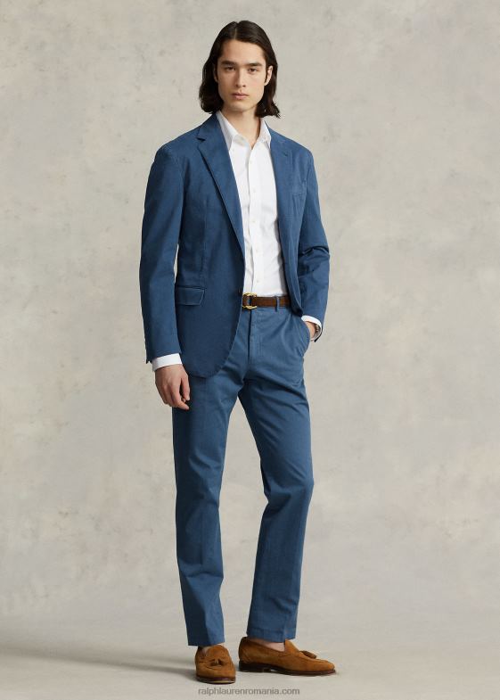 Clancy blue bărbați Ralph Lauren pantalon de costum chino elastic vopsit în haine 046881102