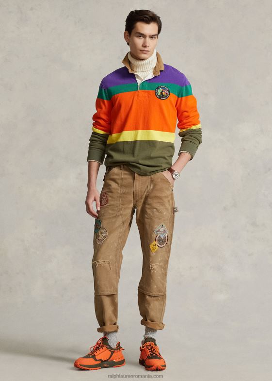 bărbați Ralph Lauren pantalon de pânză învechit, cu potrivire relaxată 046888516