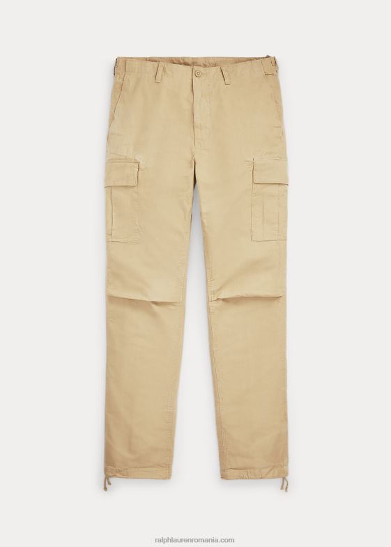 bej de coastă bărbați Ralph Lauren pantalon cargo de pânză cu potrivire relaxată 046881473