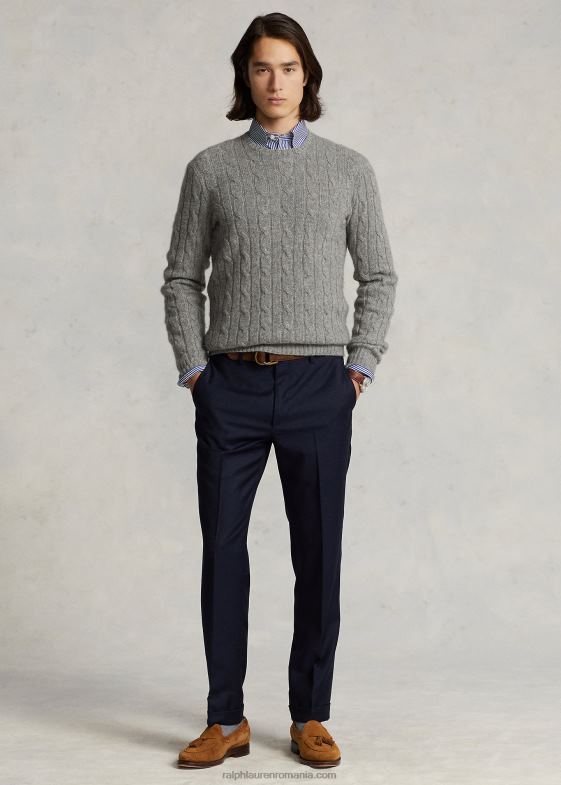 bleumarin clasic bărbați Ralph Lauren pantalon slim din twill de lână 04688737