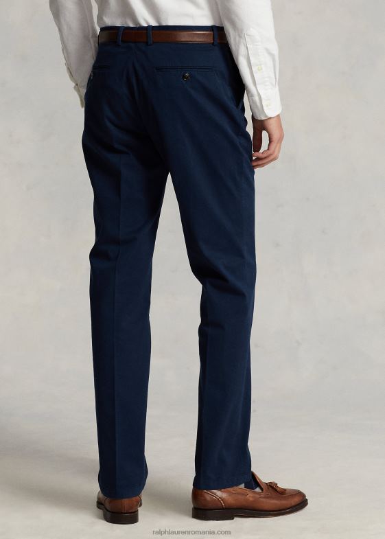 bleumarin strălucitor bărbați Ralph Lauren pantalon de costum chino elastic vopsit în haine 04688694
