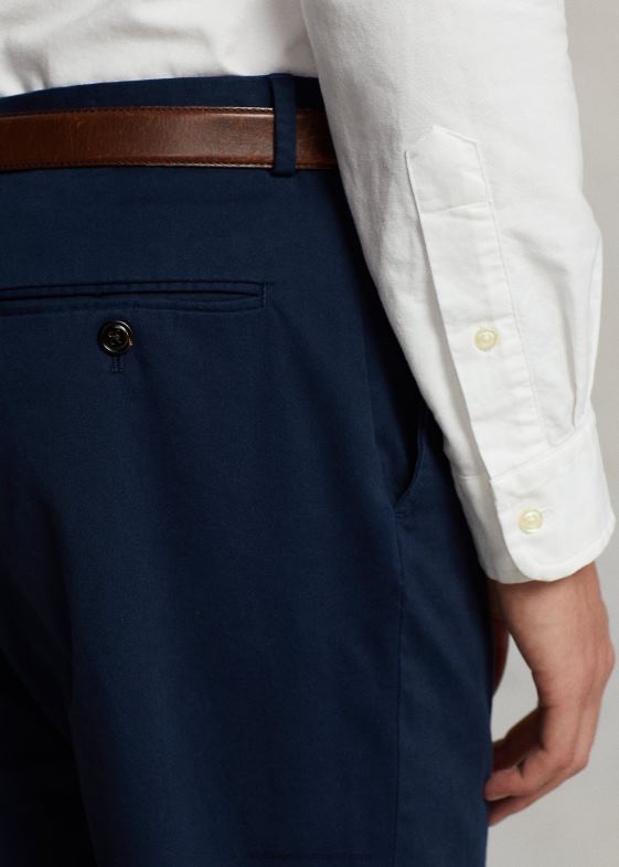 bleumarin strălucitor bărbați Ralph Lauren pantalon de costum chino elastic vopsit în haine 04688694