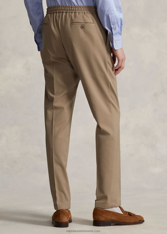 bronzat bărbați Ralph Lauren pantalon de costum din twill stretch 046881281