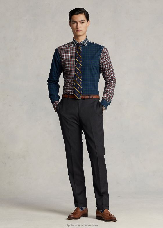 cărbune bărbați Ralph Lauren pantalon slim din twill de lână 04688736