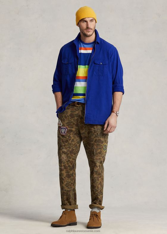 camo broască cu petice bărbați Ralph Lauren pantalon cargo cu potrivire clasică 046881401