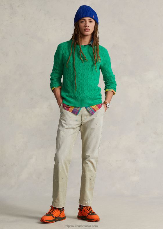 cedarhurst bărbați Ralph Lauren pantalon salinger cu ajustare dreaptă distressed 0468899