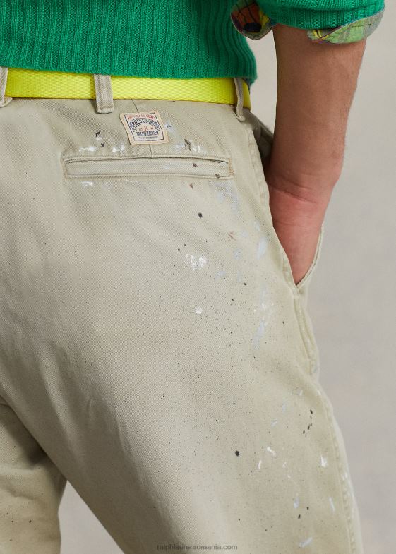 cedarhurst bărbați Ralph Lauren pantalon salinger cu ajustare dreaptă distressed 0468899