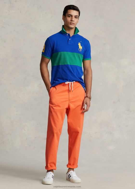 coral de vară bărbați Ralph Lauren pantaloni chino polo prepster cu potrivire clasică 04688577