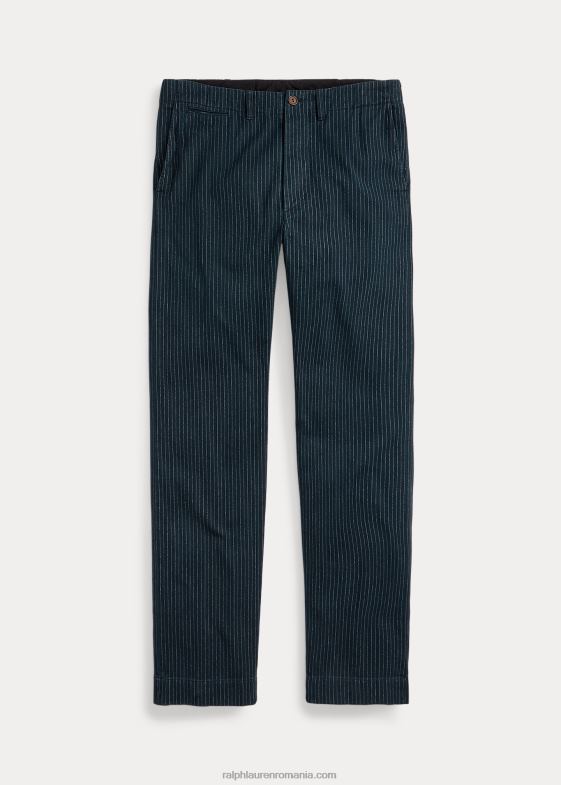 cu dungi indigo bărbați Ralph Lauren pantalon de ofițer cu dungi pinstripe 046881698