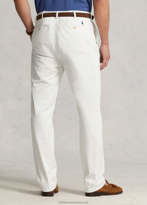 deckwash alb bărbați Ralph Lauren pantalon chino stretch cu potrivire clasică 046881659