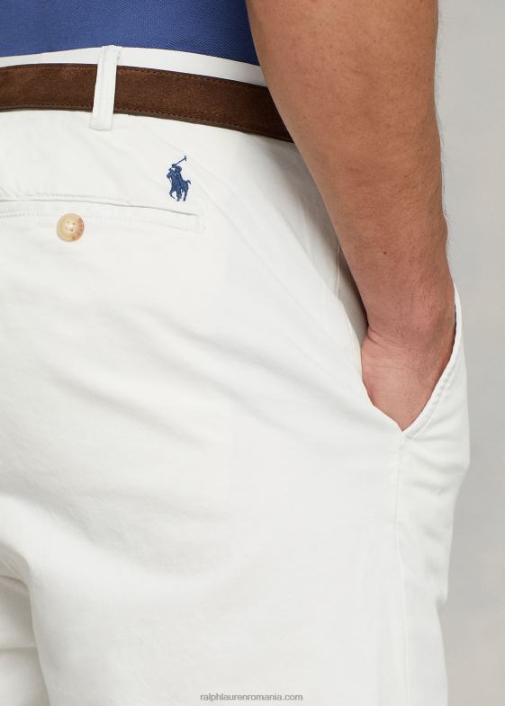 deckwash alb bărbați Ralph Lauren pantalon chino stretch cu potrivire clasică 046881659