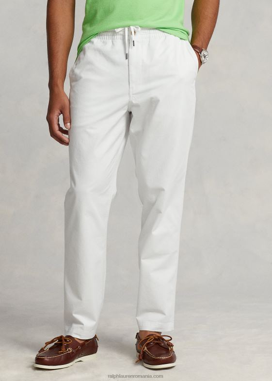 deckwash alb bărbați Ralph Lauren pantaloni chino polo prepster cu potrivire clasică 04688581
