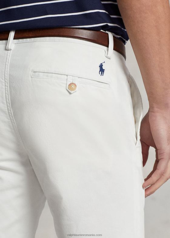 deckwash alb bărbați Ralph Lauren pantaloni chino stretch spălați, toate se potrivesc 046888386