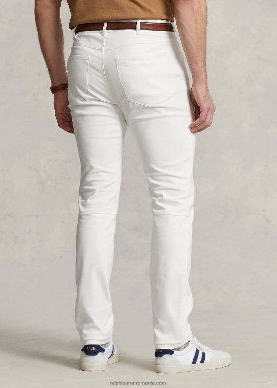 deckwash alb bărbați Ralph Lauren pantaloni dobby stretch slim fit 046881402