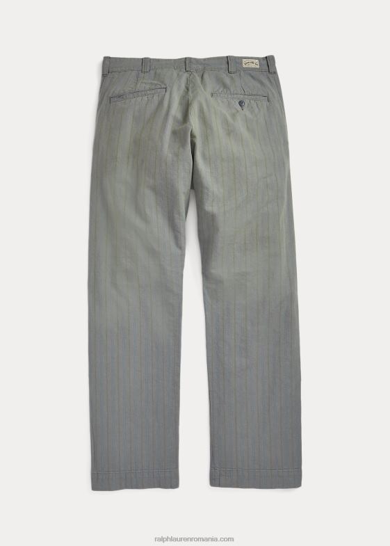 dungă bleumarin decolorată bărbați Ralph Lauren pantalon chino de câmp în dungi 046881792