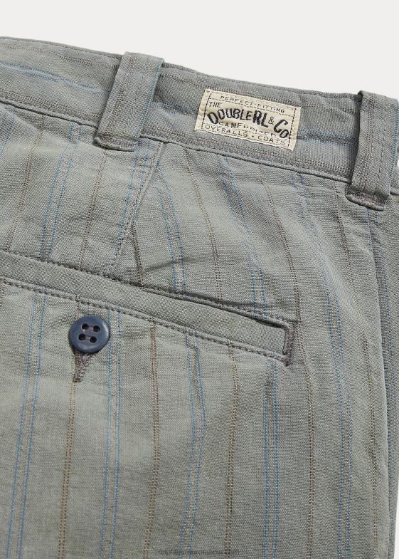 dungă bleumarin decolorată bărbați Ralph Lauren pantalon chino de câmp în dungi 046881792