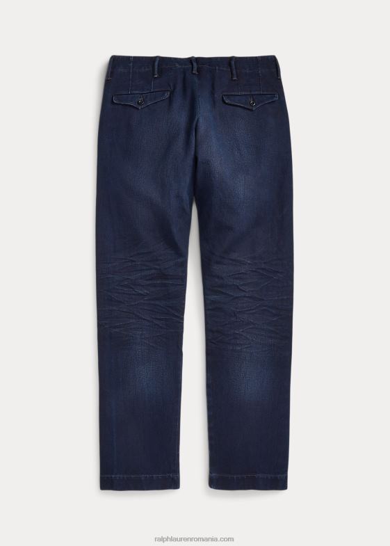 indigo închis bărbați Ralph Lauren ofițer Bedford pantalon cu șnur 046881727