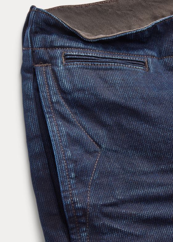 indigo închis bărbați Ralph Lauren ofițer Bedford pantalon cu șnur 046881727