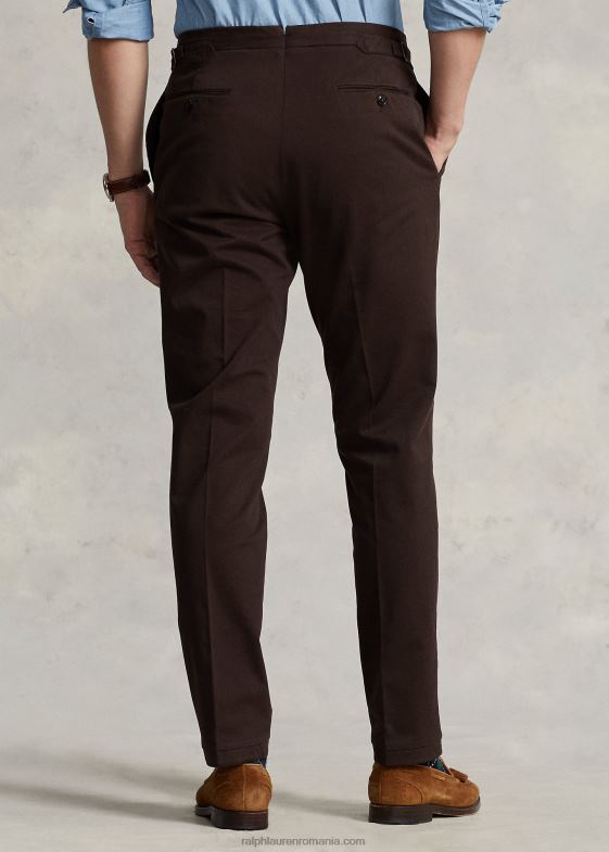 maro inchis bărbați Ralph Lauren pantalon chino stretch vopsit în haine 04688822