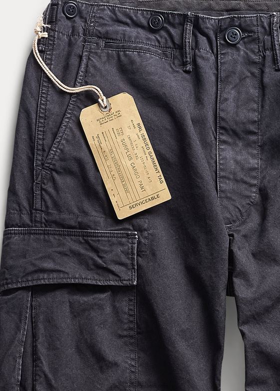 negru bărbați Ralph Lauren pantalon cargo canvas surplus 046888704